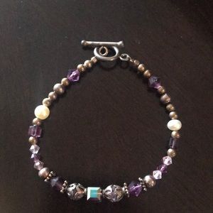 Beautiful purple beaded bracelet